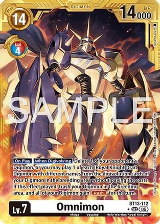Omnimon - BT13-112 (Gold Border) — Advanced Booster Digimon Generation