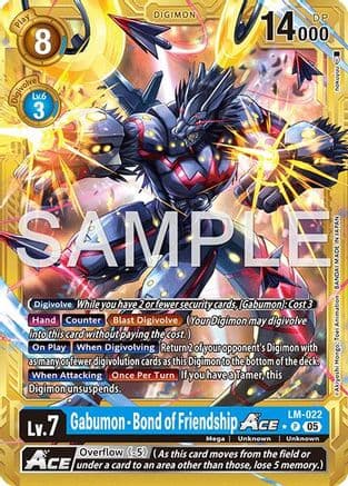 Gabumon - Bond of Friendship ACE (Gold Border) — Advanced Booster Digimon Generation