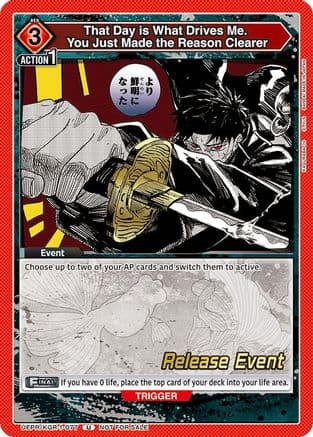 That Day is What Drives Me. You Just Made the Reason Clearer — UE16BT: KAGURABACHI Release Event Cards