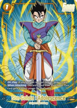 Son Gohan : Adolescence - FS11-08 (Gold) — Starter Deck EX: The Phase of Evolution