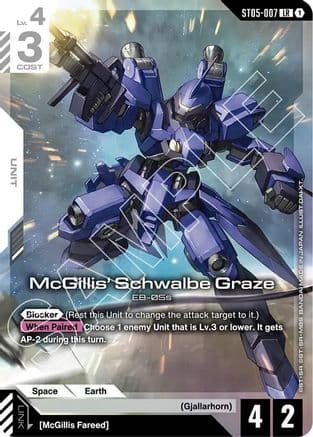 McGillis' Schwalbe Graze (Premium Card Collection Gundam Assemble) — Gundam Promotional Cards