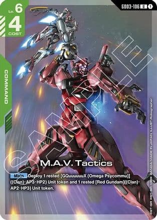 M.A.V. Tactics (Premium Card Collection Gundam Assemble) — Gundam Promotional Cards