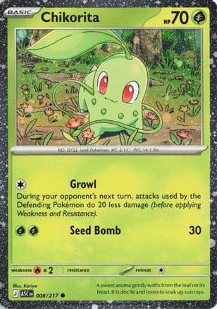 Chikorita (Cosmos Holo) — Miscellaneous Cards & Products Pokémon TCG card by Kariya