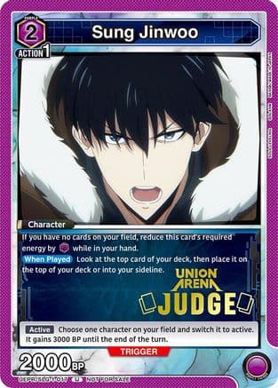 Sung Jinwoo (017) (Judge) — Union Arena Promotion Cards