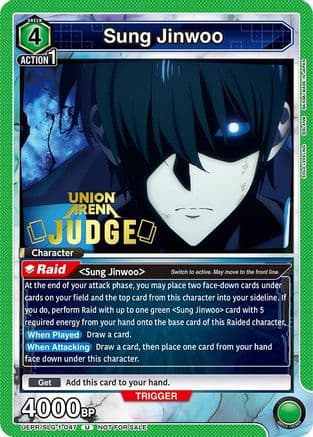 Sung Jinwoo (047) (Judge) — Union Arena Promotion Cards