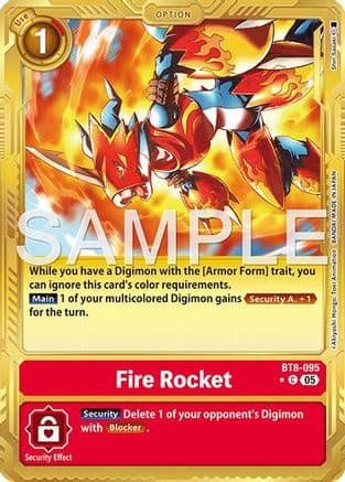 Fire Rocket (Gold Border) — Advanced Booster Digimon Generation