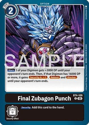 Final Zubagon Punch (Reprint) — Advanced Booster Digimon Generation