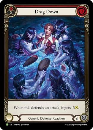 Drag Down (Red) - FAB442 — Flesh and Blood: Promo Cards