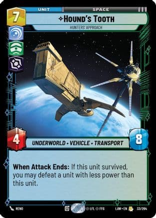Hound's Tooth - Hunters' Approach — A Lawless Time Star Wars: Unlimited card by Reno
