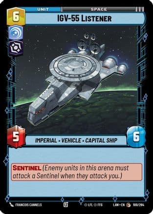 IGV-55 Listener — A Lawless Time Star Wars: Unlimited card by Francois Cannels