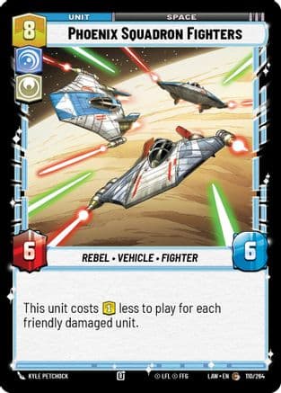 Phoenix Squadron Fighters — A Lawless Time Star Wars: Unlimited card by Kyle Petchock