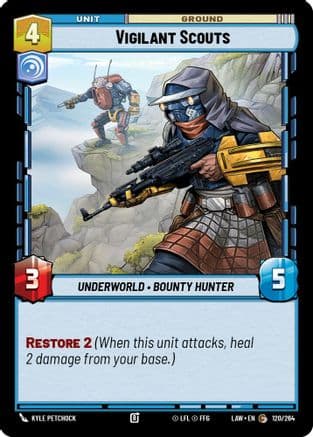 Vigilant Scouts — A Lawless Time Star Wars: Unlimited card by Kyle Petchock
