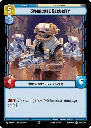 Syndicate Security — A Lawless Time Star Wars: Unlimited card by French Carlomagno