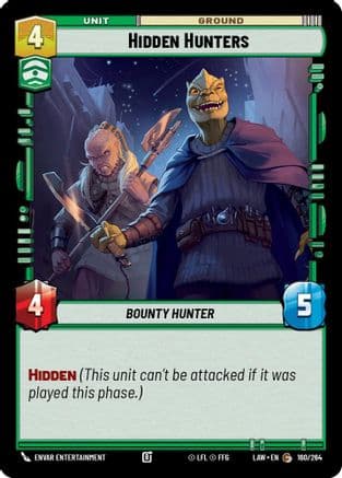 Hidden Hunters — A Lawless Time Star Wars: Unlimited card by Envar Entertainment