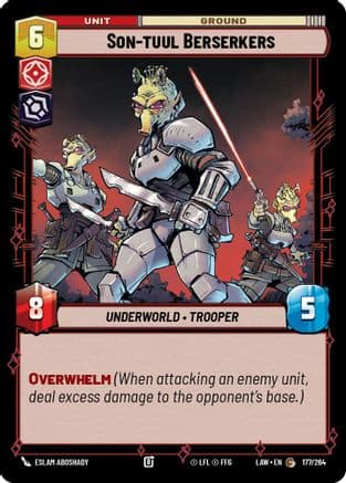 Son-tuul Berserkers — A Lawless Time Star Wars: Unlimited card by Eslam AboShady