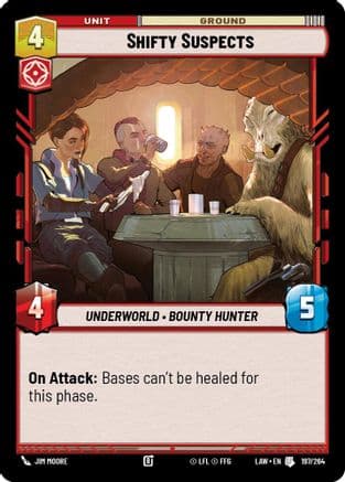 Shifty Suspects — A Lawless Time Star Wars: Unlimited card by Jim Moore