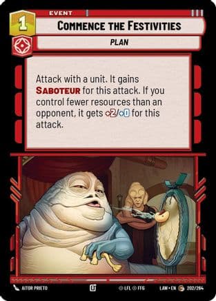 Commence the Festivities — A Lawless Time Star Wars: Unlimited card by Aitor Prieto