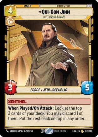 Qui-Gon Jinn - Influencing Chance — A Lawless Time
