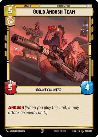 Guild Ambush Team — A Lawless Time Star Wars: Unlimited card by Johnny Morrow
