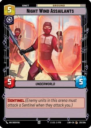 Night Wind Assailants — A Lawless Time Star Wars: Unlimited card by Wu Shenyou