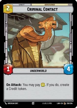 Criminal Contact — A Lawless Time Star Wars: Unlimited card by Omercan Cirit