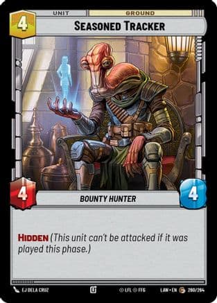 Seasoned Tracker — A Lawless Time Star Wars: Unlimited card by EJ Dela Cruz