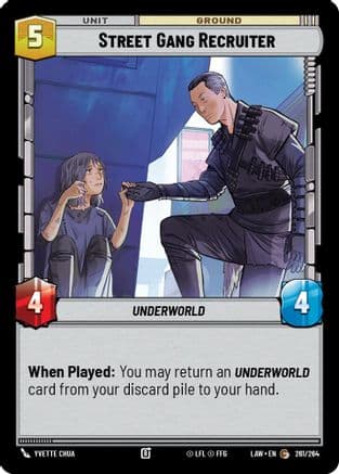 Street Gang Recruiter — A Lawless Time Star Wars: Unlimited card by Yvette Chua
