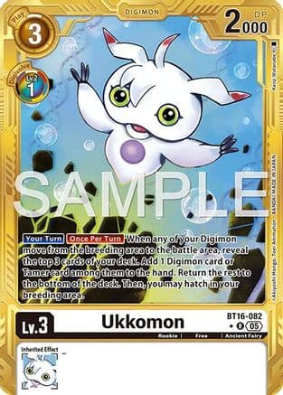 Ukkomon (Gold Border) — Advanced Booster Digimon Generation