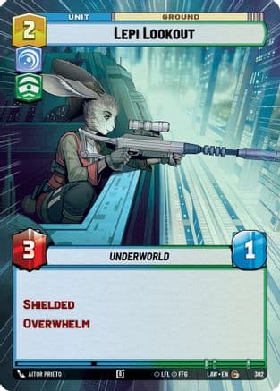 Lepi Lookout (Hyperspace) — A Lawless Time Star Wars: Unlimited card by Aitor Prieto