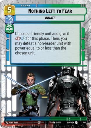Nothing Left to Fear (Hyperspace) — A Lawless Time Star Wars: Unlimited card by Axel Hutt