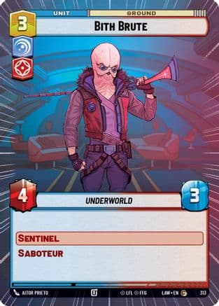 Bith Brute (Hyperspace) — A Lawless Time Star Wars: Unlimited card by Aitor Prieto