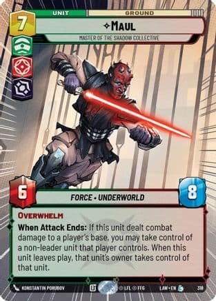 Maul - Master of the Shadow Collective (Hyperspace) — A Lawless Time Star Wars: Unlimited card by Konstantin Porubov