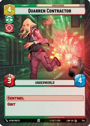 Quarren Contractor (Hyperspace) — A Lawless Time Star Wars: Unlimited card by Aitor Prieto