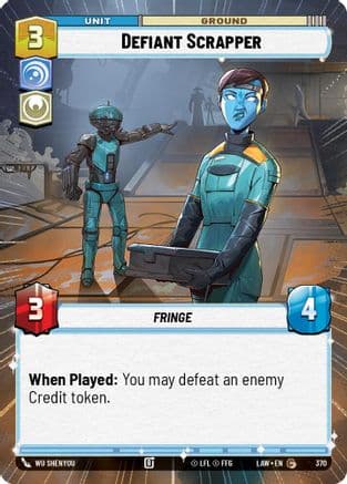 Defiant Scrapper (Hyperspace) — A Lawless Time Star Wars: Unlimited card by Wu Shenyou