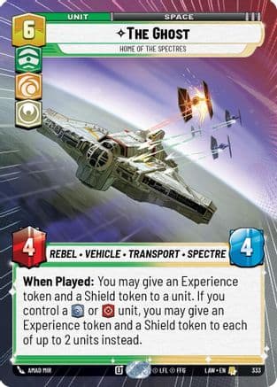 The Ghost - Home of the Spectres (Hyperspace) — A Lawless Time Star Wars: Unlimited card by Amad Mir