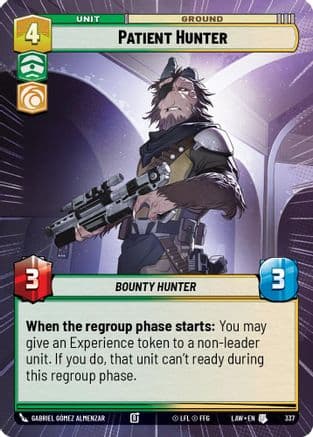 Patient Hunter (Hyperspace) — A Lawless Time Star Wars: Unlimited card by Gabriel Gómez Almenzar
