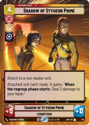 Shadow of Stygeon Prime (Hyperspace) — A Lawless Time Star Wars: Unlimited card by Kaihound Studios