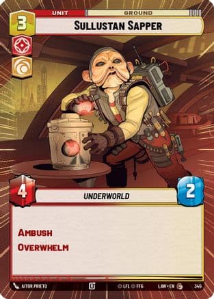 Sullustan Sapper (Hyperspace) — A Lawless Time Star Wars: Unlimited card by Aitor Prieto