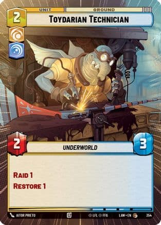 Toydarian Technician (Hyperspace) — A Lawless Time Star Wars: Unlimited card by Aitor Prieto