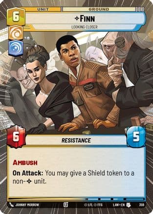 Finn - Looking Closer (Hyperspace) — A Lawless Time Star Wars: Unlimited card by Johnny Morrow