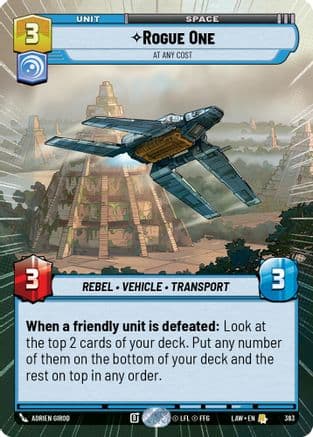 Rogue One - At Any Cost (Hyperspace) — A Lawless Time Star Wars: Unlimited card by Adrien Girod