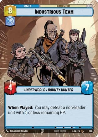 Industrious Team (Hyperspace) — A Lawless Time Star Wars: Unlimited card by Alejandro Mirabal
