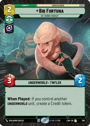 Bib Fortuna - Die Wanna Wanga? (Hyperspace) — A Lawless Time Star Wars: Unlimited card by Benjamin Paulus