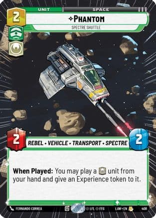 Phantom - Spectre Shuttle (Hyperspace) — A Lawless Time Star Wars: Unlimited card by Fernando Correa