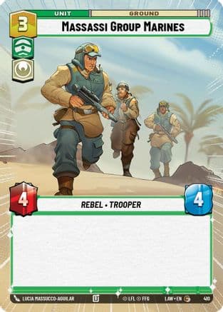 Massassi Group Marines (Hyperspace) — A Lawless Time Star Wars: Unlimited card by Lucia Massucco-Aguilar