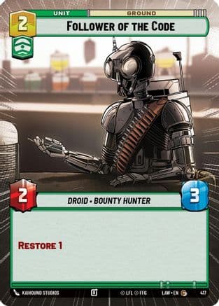 Follower of the Code (Hyperspace) — A Lawless Time Star Wars: Unlimited card by Kaihound Studios