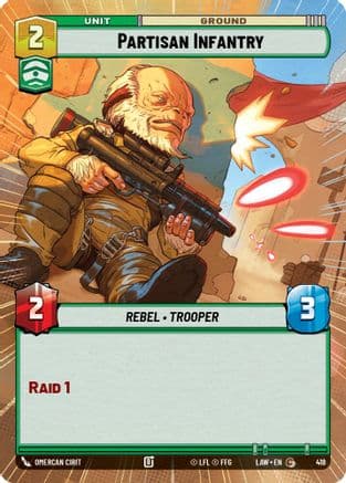 Partisan Infantry (Hyperspace) — A Lawless Time Star Wars: Unlimited card by Omercan Cirit