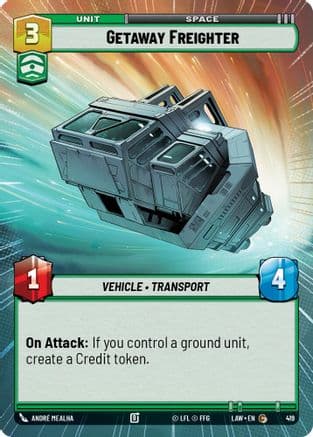 Getaway Freighter (Hyperspace) — A Lawless Time Star Wars: Unlimited card by André Mealha