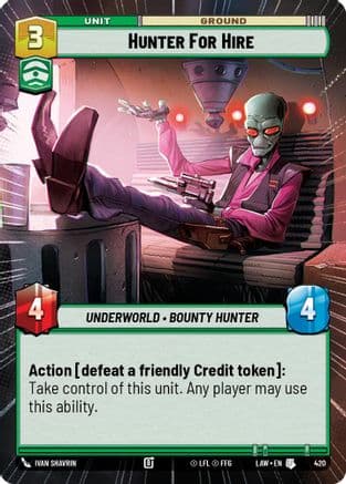 Hunter for Hire (Hyperspace) — A Lawless Time Star Wars: Unlimited card by Ivan Shavrin
