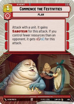 Commence the Festivities (Hyperspace) — A Lawless Time Star Wars: Unlimited card by Aitor Prieto